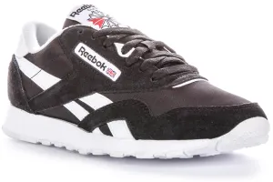 Reebok Classic Nylon In Black White For Men