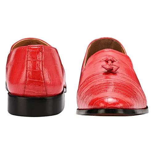 Reno Genuine Leather Slip-on Tassels Shoes for Men