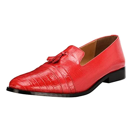 Reno Genuine Leather Slip-on Tassels Shoes for Men