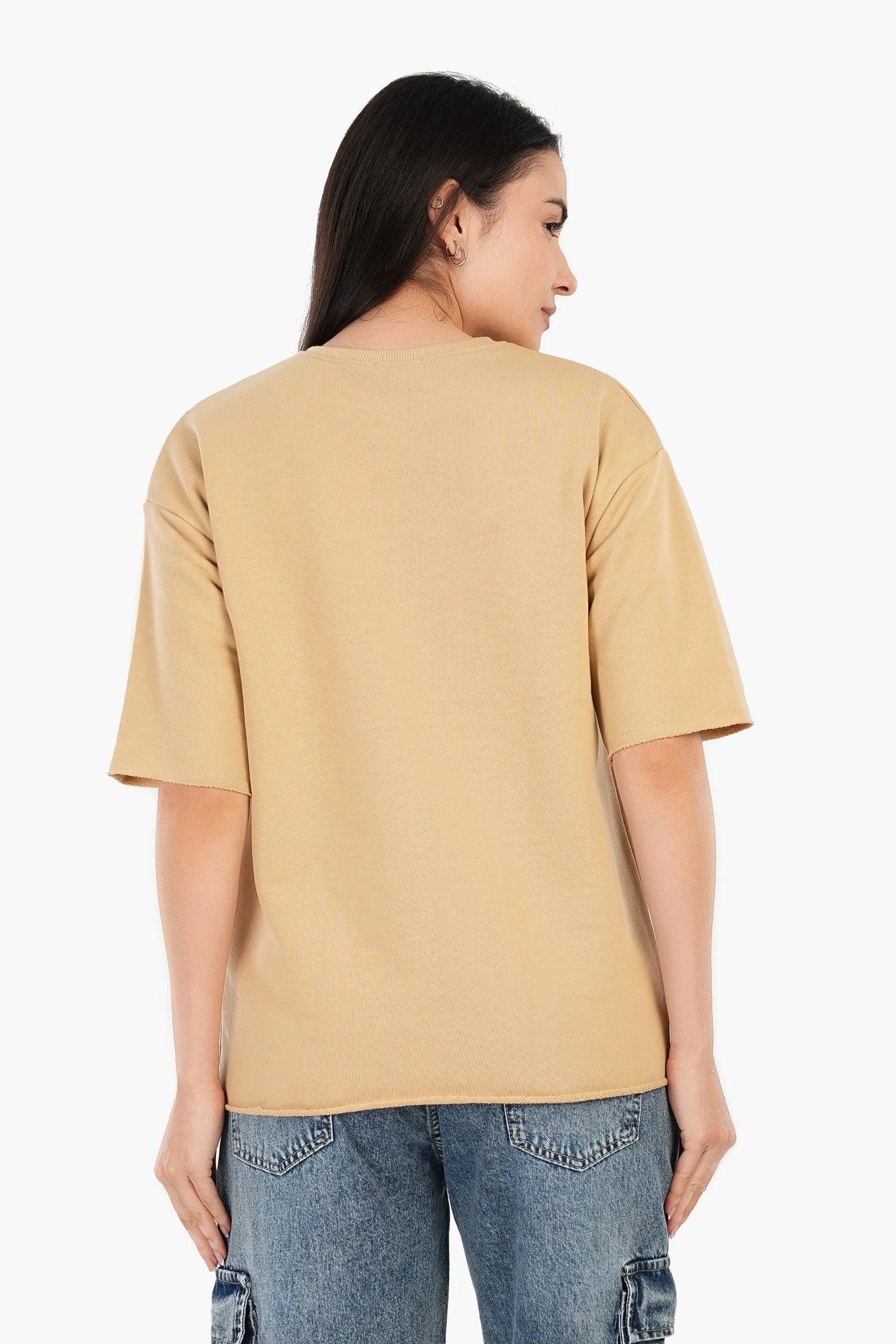 Ribbed Crew Neck T-Shirt