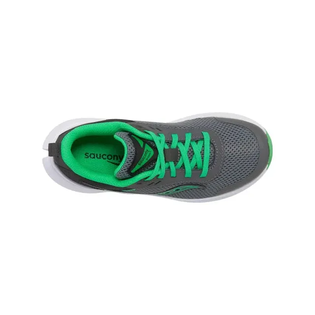 Saucony Grey/Green Axon 3 Youth Sneaker