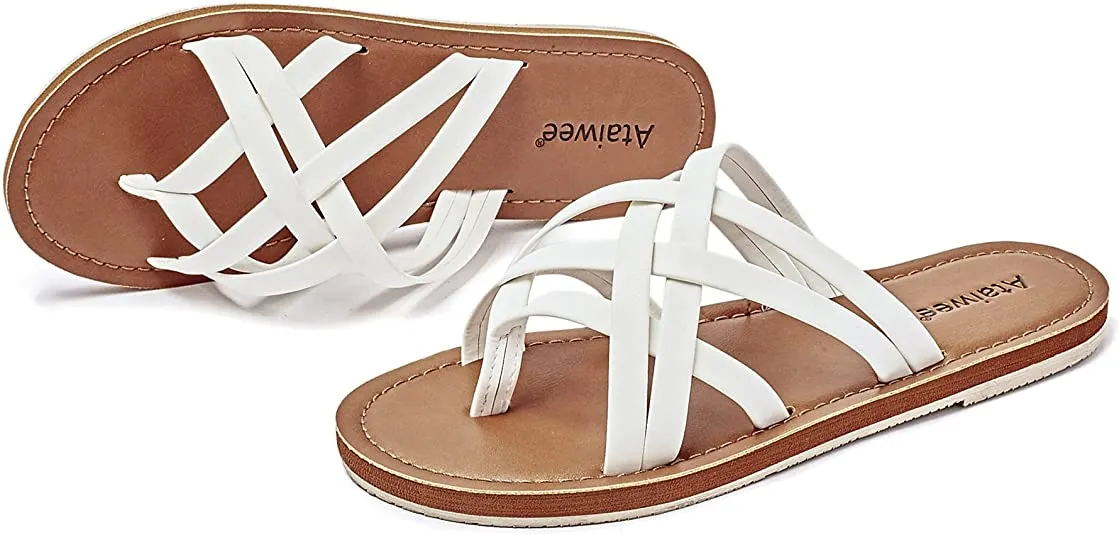 Summer White Vegan Casual Flat Sandals