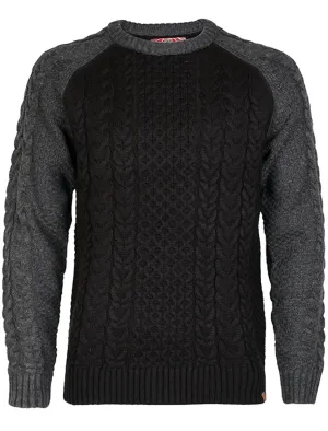 Tokyo Laundry Matty black contrast sleeve jumper