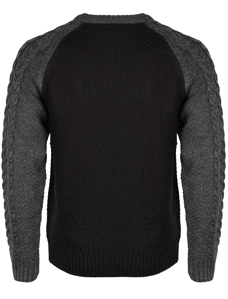 Tokyo Laundry Matty black contrast sleeve jumper