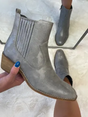 Tori Grey Metallic Boots