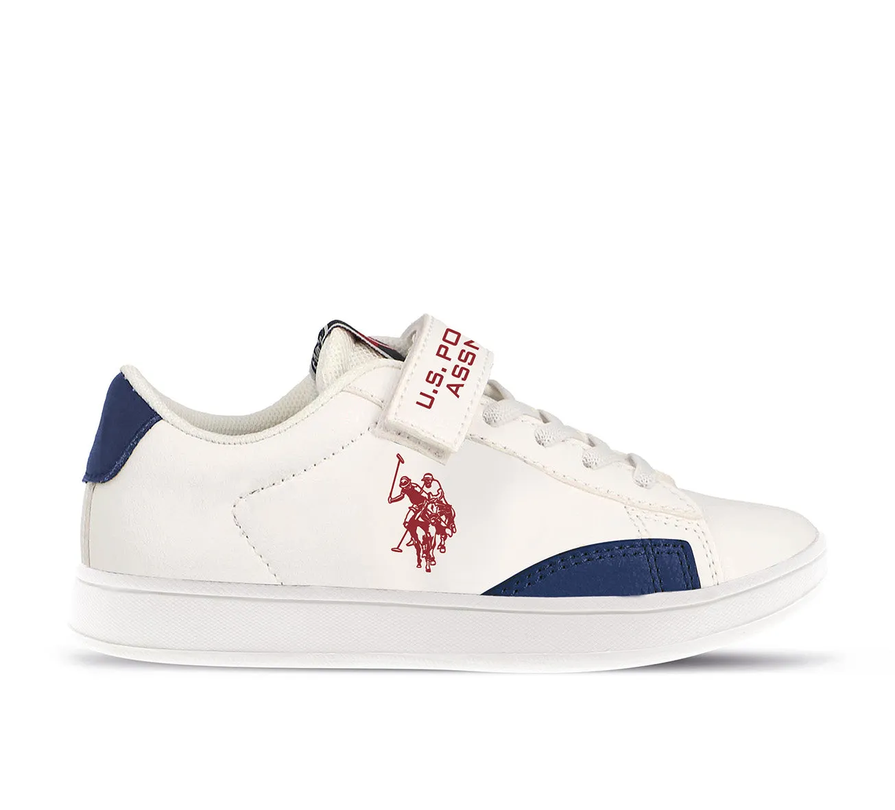 US POLO ASSN. KIDS TRAINERS IN WHITE BLUE FINISH