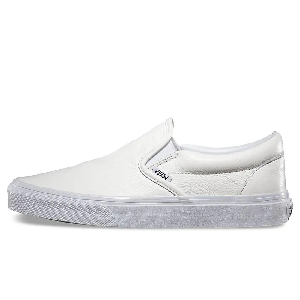 Vans Premium Leather Classic Slip-On Trainers - White Mono - VN0XG8EW8