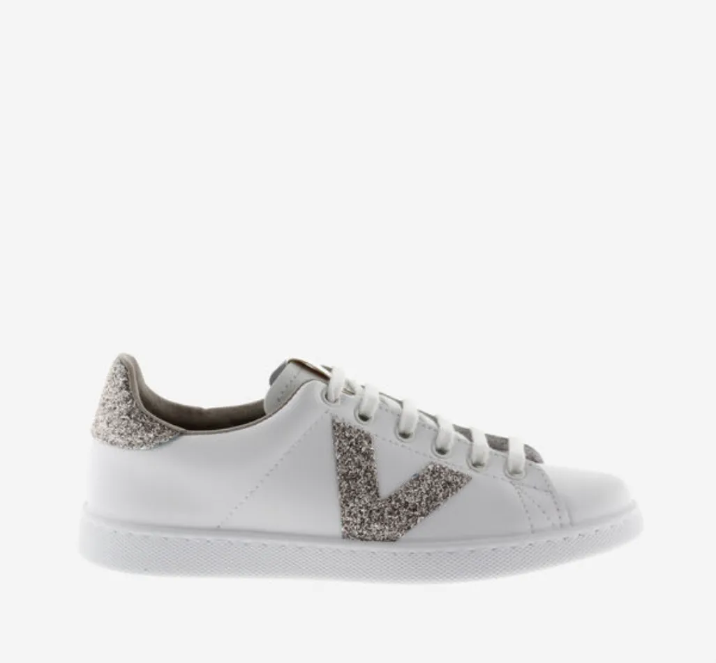 Victoria Tennis Leather & Glitter Swirls Trainers