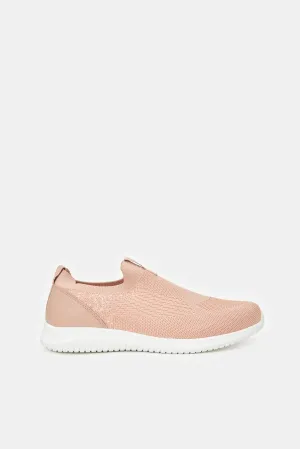 Women Pink Classic Slip On Trainers