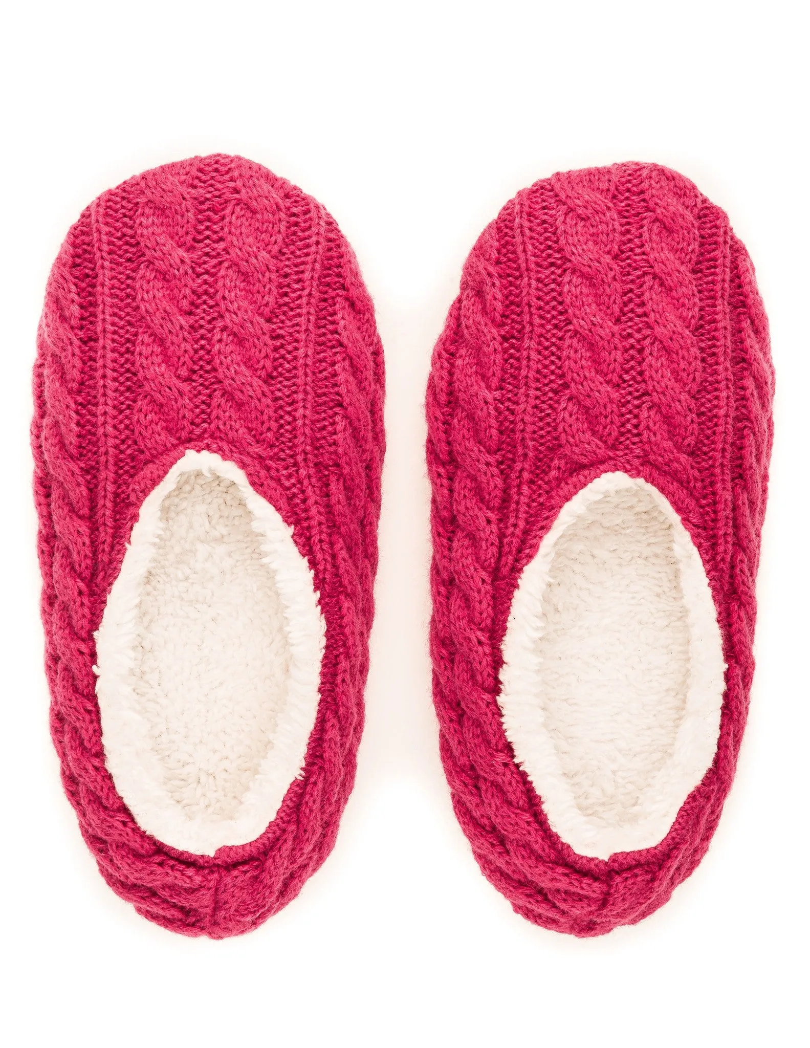 Women's Cable Knit Indoor Ballet Slippers