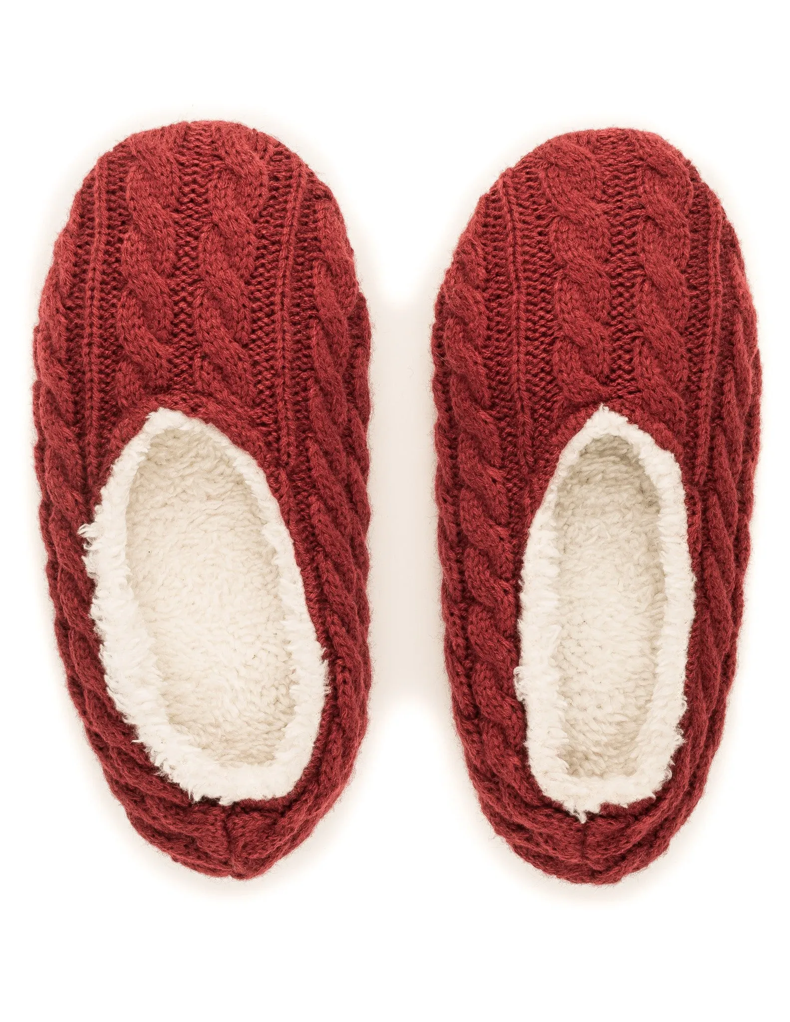 Women's Cable Knit Indoor Ballet Slippers