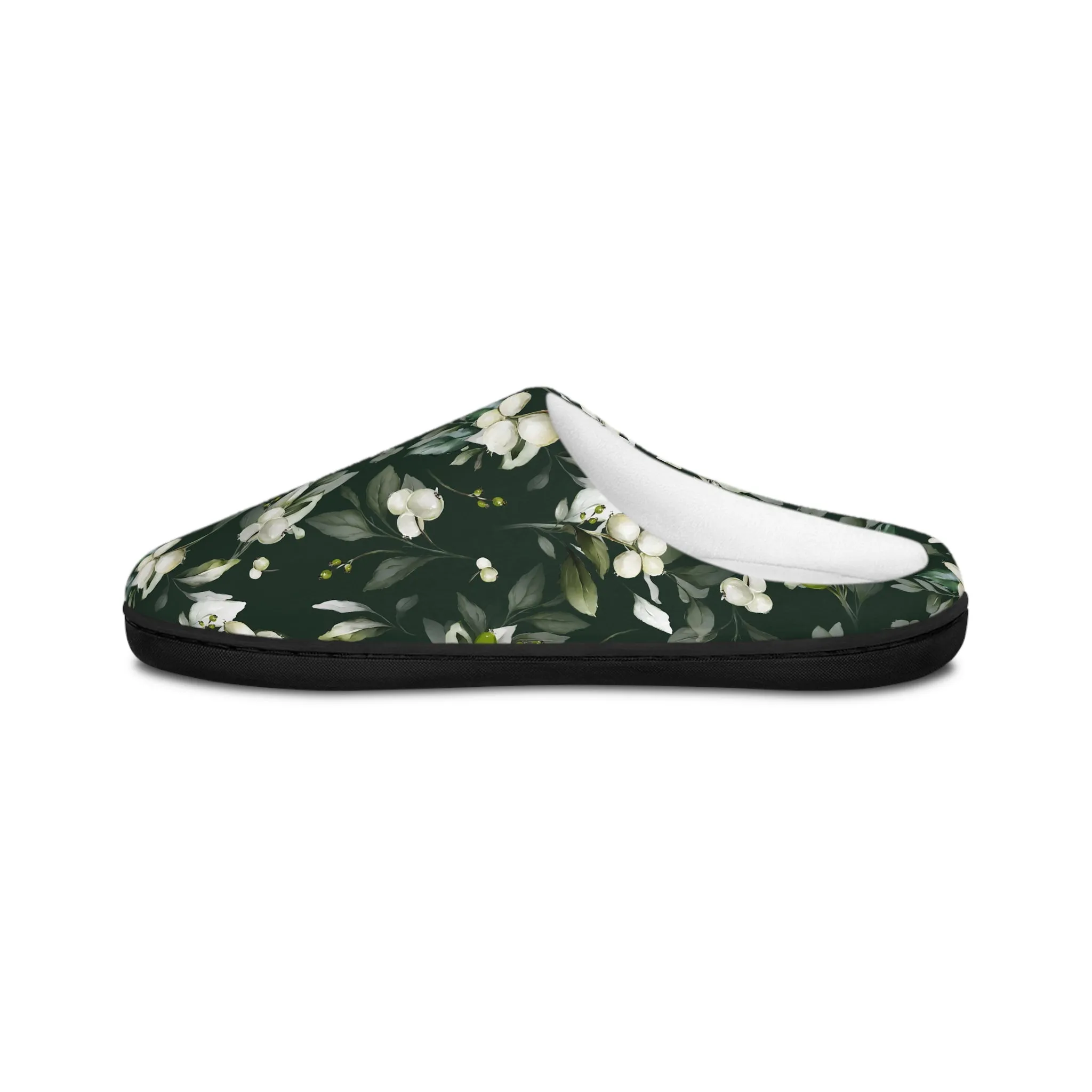 Women's Indoor Slippers - Christmas Mistletoe Botanicals Collection