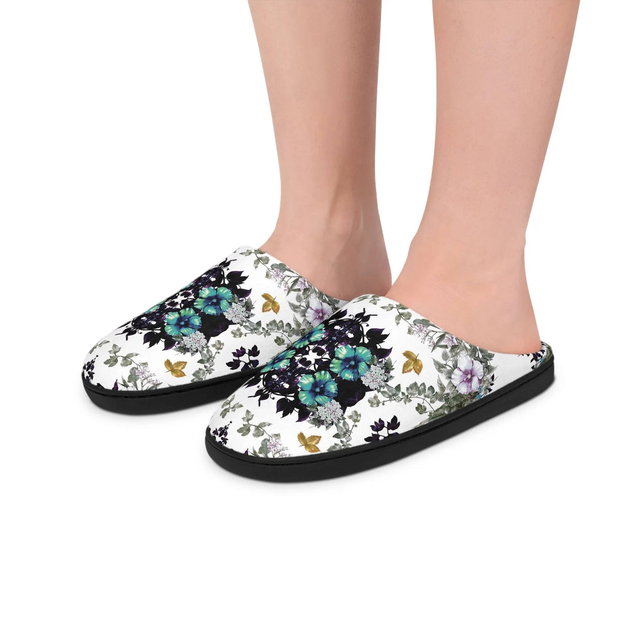 Women's Indoor Slippers - Hibiscus Light Botanicals Collection (Kaleidoscope)