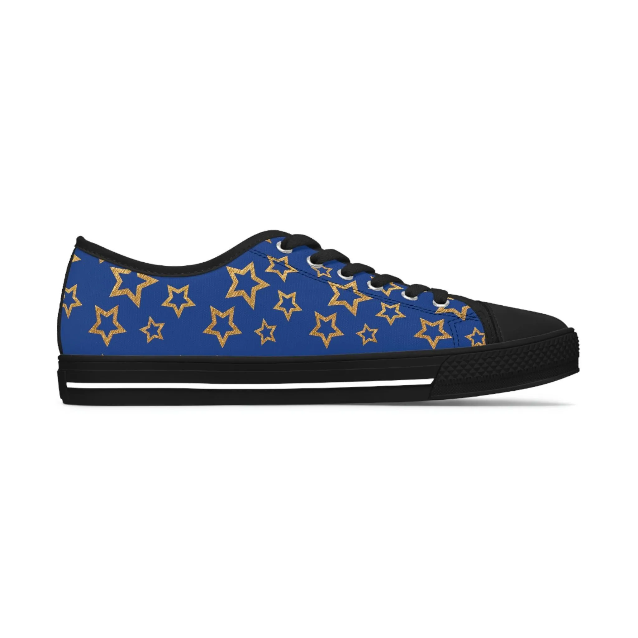 Women's Low Top Sneakers Summer Blue and Black - FORHERA DESIGN