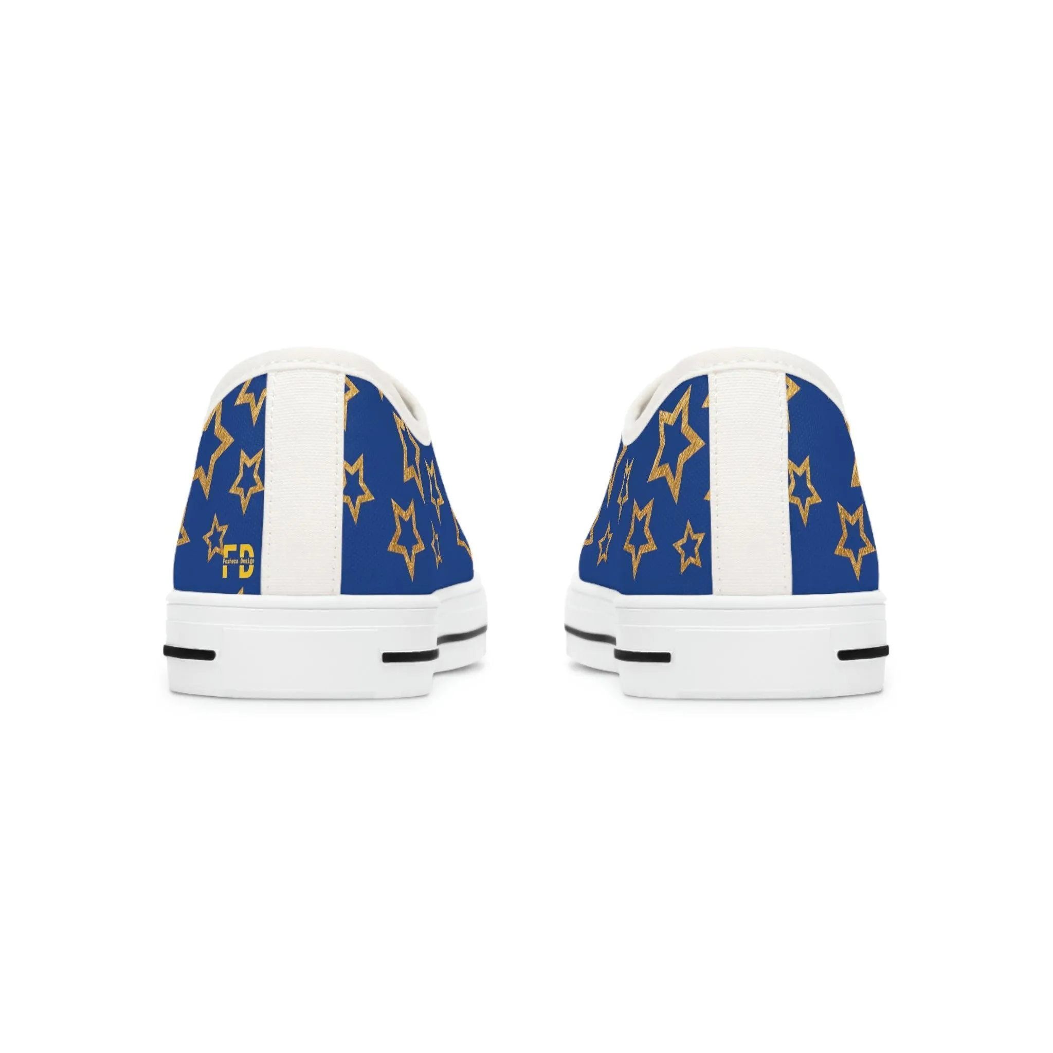 Women's Low Top Sneakers Summer Blue and Black - FORHERA DESIGN