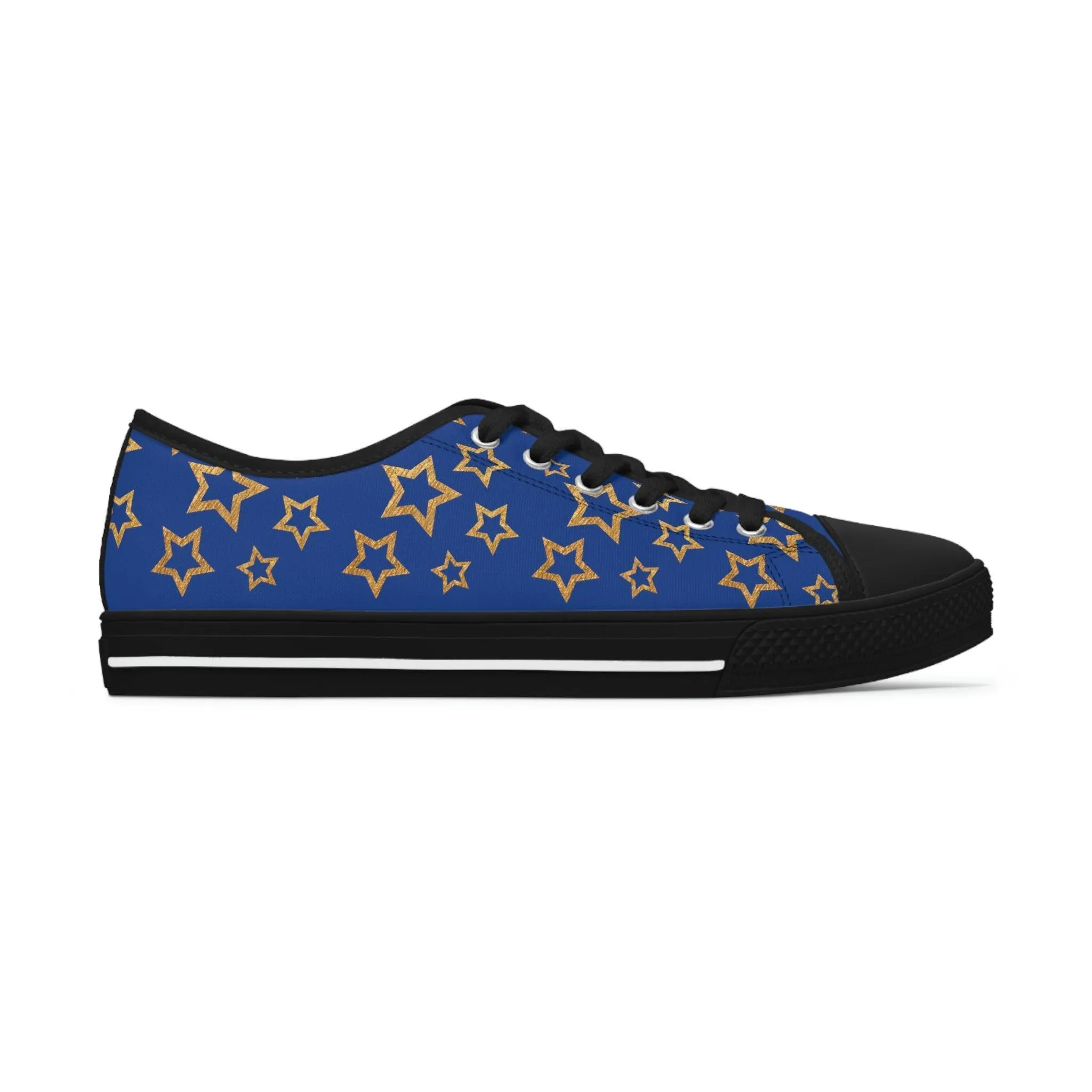 Women's Low Top Sneakers Summer Blue and Black - FORHERA DESIGN