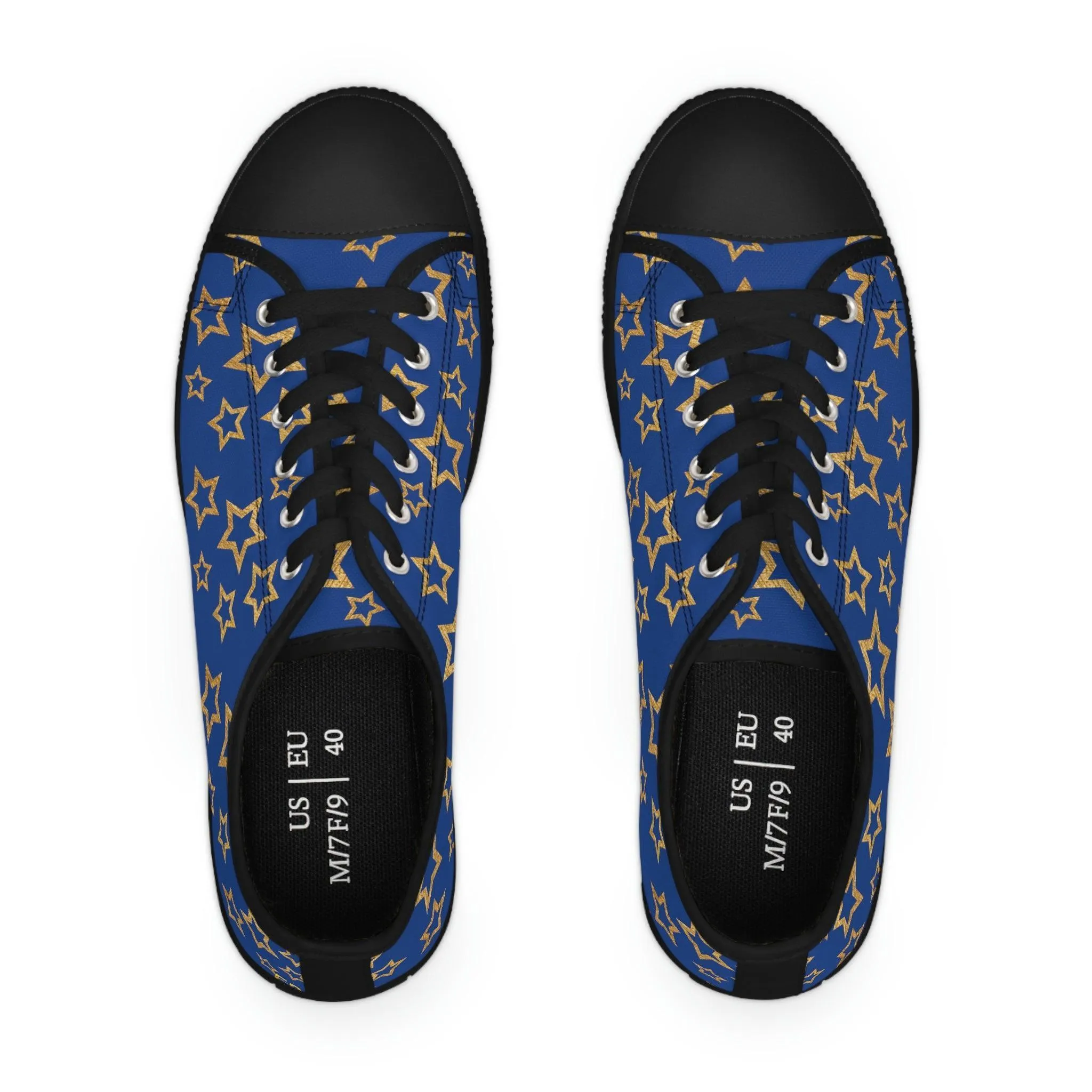 Women's Low Top Sneakers Summer Blue and Black - FORHERA DESIGN