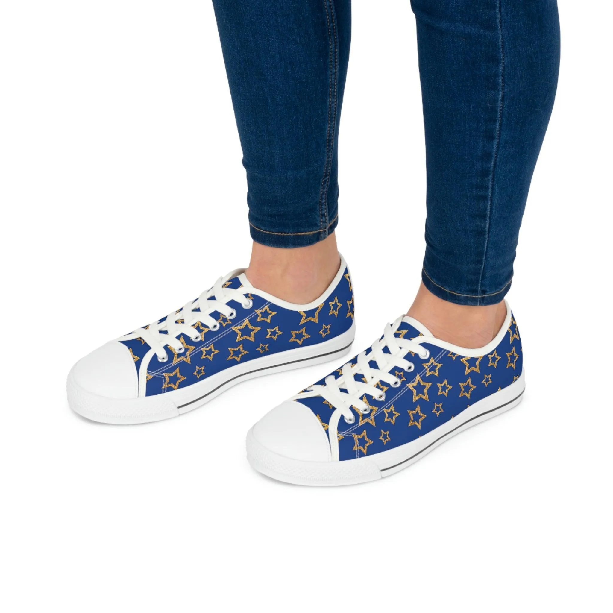 Women's Low Top Sneakers Summer Blue and Black - FORHERA DESIGN