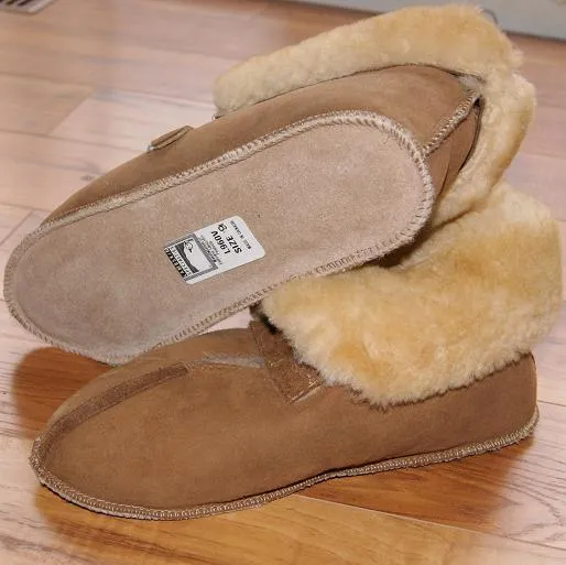 Women's Sheepskin Velcro Cabin Slippers