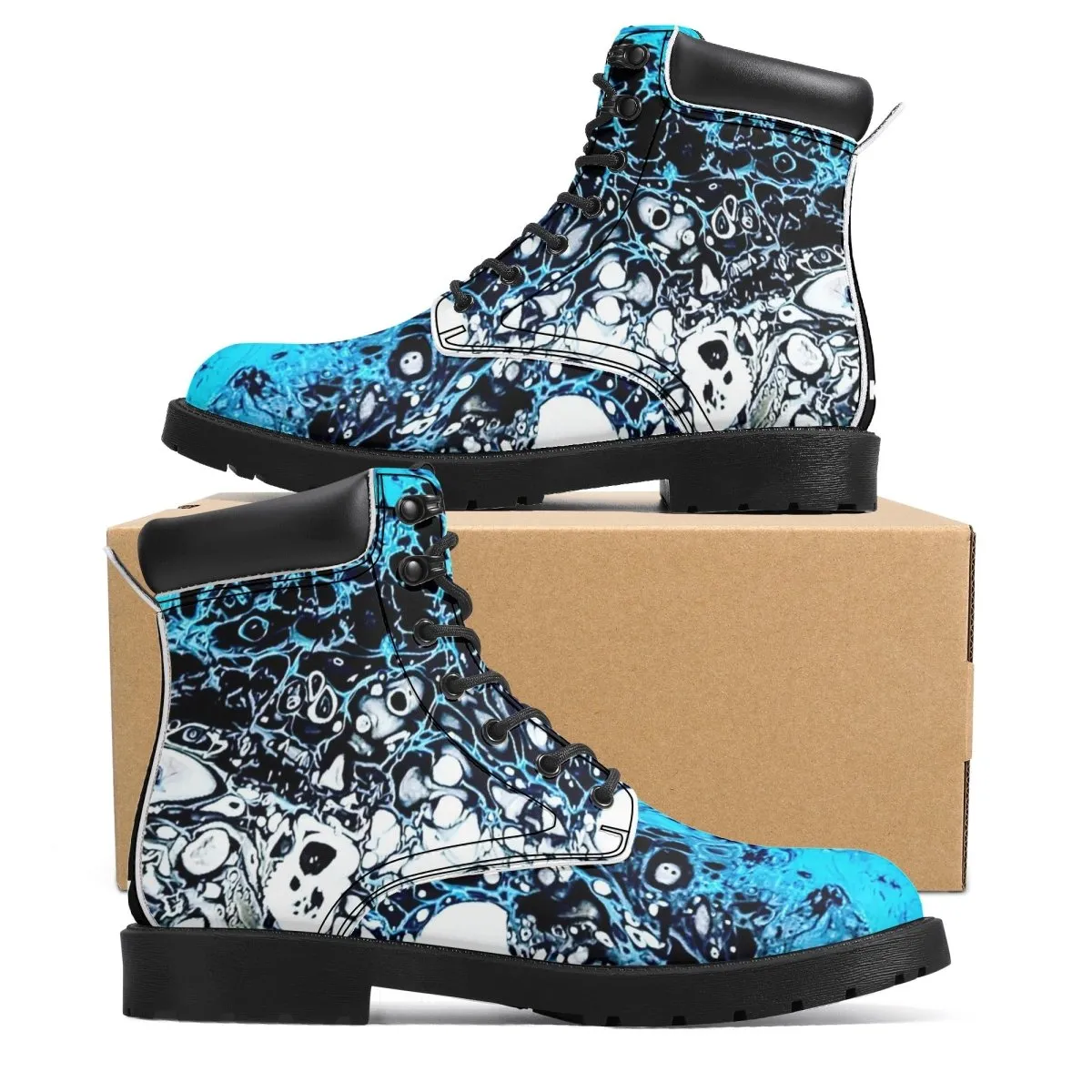 Women's Stylish All-Season Vegan Leather High Top Boots