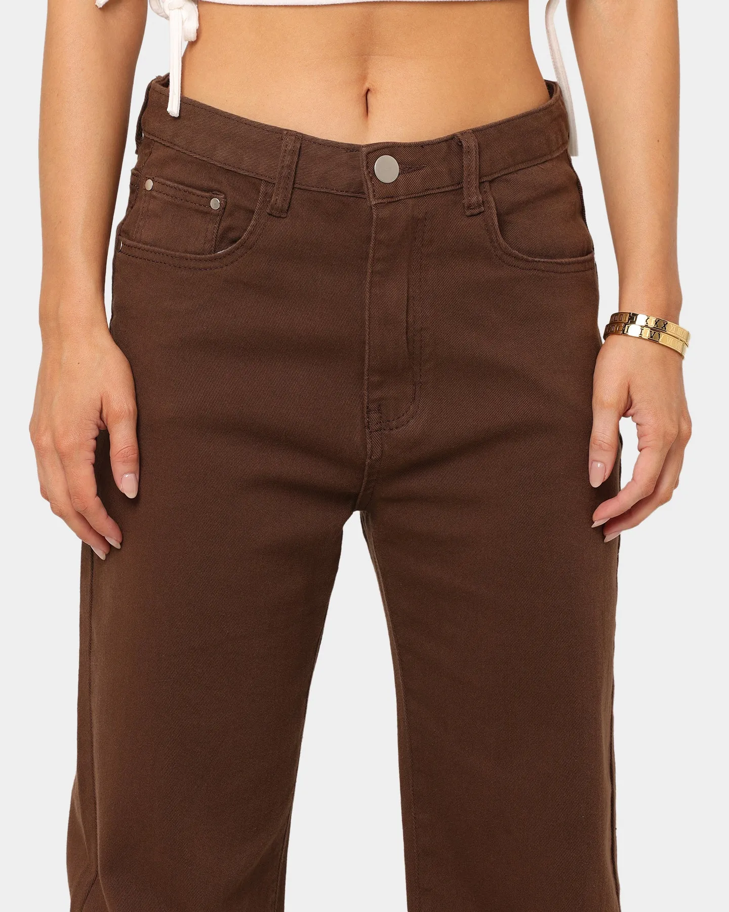 XXIII Women's Tess Wide Leg Jean Chocolate